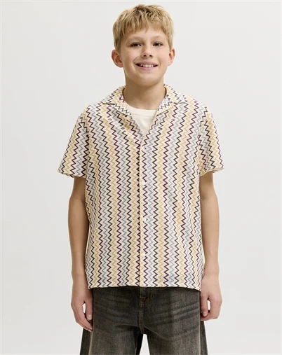 Jack & Jones Junior - JORMontauk Crochet T-Shirt - Snow White